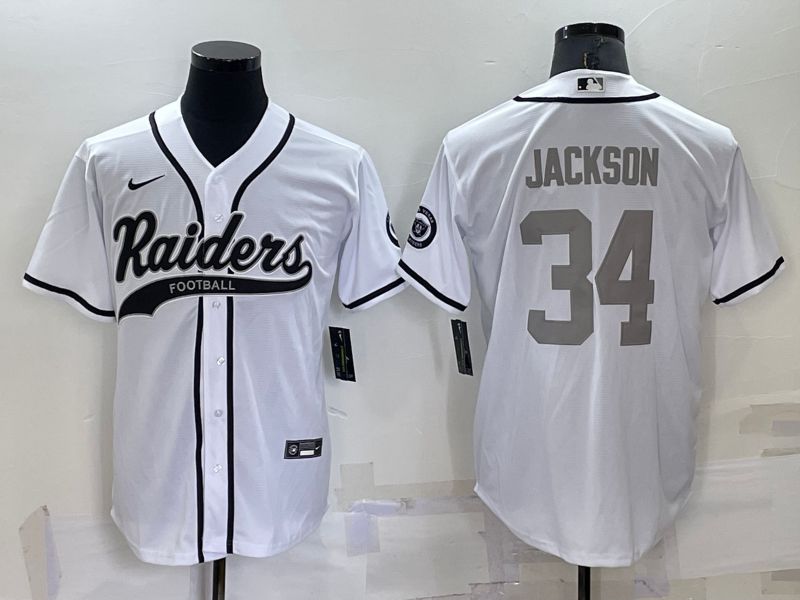 Men Oakland Raiders #34 Jackson White 2022 Nike Co branded NFL Jersey->oakland raiders->NFL Jersey